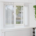 Voile kardin kardinatega 2 pcs helehall 175 x 140 cm pol&uuml;ester