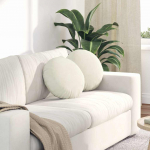 Istumispatjad 2 pcs cream &oslash; 40 x 13 cm samet
