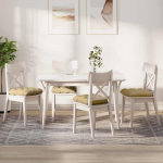 Istumispatjad 4 pcs hall roheline 45 x 45 cm korter kangas