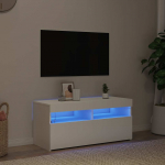 Telerialus led-tuledega, valge, 90 x 35 x 40 cm