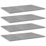 Riiuliplaadid 4 tk, betoonhall, 60x40x1,5 cm, tehispuit
