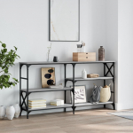 Konsoollaud, hall sonoma tamm, 150 x 29 x 76,5 cm, tehispuit