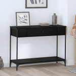 Konsoollaud muu must tamm 100 x 34.5 x 75 cm tehispuit
