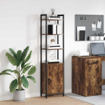 Raamaturiiul suitsetatud tamm 40 x 24 x 161 cm tehispuit