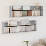 Ajakirja riiul 2 pcs hall sonoma 100 x 12 x 30 cm tehispuit
