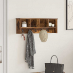 Seinale kinnitatav riidepuu suitsutatud tamm 75 x 16 x 26 cm