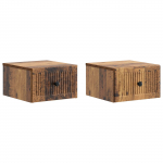 Seinale kinnitatav &ouml;&ouml;tis 2 pcs vana puit 33 x 34,5 x 20 cm