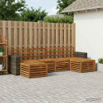 Diivanikomplektid 6 pcs naturaalne tugev akatsiapuu