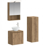 Vannitoa m&ouml;&ouml;bleset 4 pcs artisan tamm tehispuit ja klaas