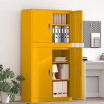 Hoiukapp 2 tk sinepikollane 90 x 40 x 175 cm teras lukustatav