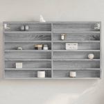 Vitriinkapp, hall sonoma tamm, 100x8,5x58 cm, tehispuit