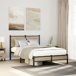 Metallist voodiraam ilma madratsita sonoma tamm 120x200 cm