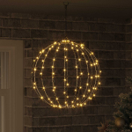 Pall soe valge 50 x 50 x 52 cm metall 160 led-i