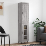 K&otilde;rge kapp, hall sonoma tamm, 34,5x34x180 cm, tehispuit