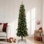 Kunstlik &otilde;huke j&otilde;ulukuusk 120 cm 150 led-i soe valge pe ja pvc