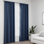 Pimendavad kardinad konksudega, 2 tk sinine 140 x 245 cm