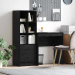 Laud koos hoiuruumiga sahtliga 2 pcs must tamm tehispuit