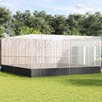 Linnumaja, h&otilde;bedane, 418 x 414 x 212 cm, teras