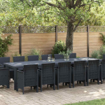 Aia s&ouml;&ouml;gilaudade komplekt 15 pcs antratsiit polt rattan