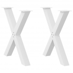 S&ouml;&ouml;gilaua jalad, x-kujulised, 2 tk, valged, 70 x (72&ndash;73) cm, teras