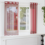 Voile kardinad koos r&otilde;ngastega 2 tk wine red