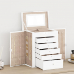 Ehtekarp 6-kihiline peegliga lukustatav valge