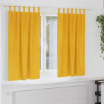Pimendavad kardinad 2 pcs kollane sinep 140 x 175 cm samet