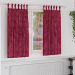 Satiinist kardinad 2 pcs veinipunane 175 x 140 cm samet