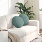 Istumispatjad 2 pcs mere roheline &oslash; 40 x 13 cm samet