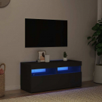 Telerialus led-tuledega, must, 90 x 35 x 40 cm