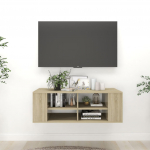 Seina telerikapp, sonoma tamm, 102 x 35 x 35 cm, tehispuit