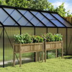 Jalgadega aia taimekastid 2 tk, immutatud m&auml;nnipuit