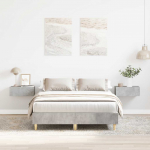 Voodiraam ilma madratsita, betoonhall, 120x200 cm, tehispuit