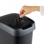 ROTHO Twist Silver - trash bin &ndash; 25l