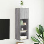 Telerikapp led-tuledega, hall sonoma tamm, 30,5 x 30 x 90 cm