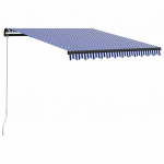 K&auml;sitsi sisset&otilde;mmatav varikatus, 350 x 250 cm, sinine ja valge