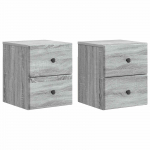 Seinale kinnitatav &ouml;&ouml;tis 2 pcs hall sonoma 34,5 x 33 x 40 cm