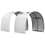 Voodi tunnel 2 pcs valge 211 x 67.5 x 2 cm pol&uuml;ester