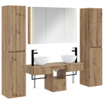 Vannitoa m&ouml;&ouml;bleset 6 pcs artisan tamm tehispuit ja klaas