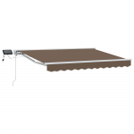 Manuaalne varikatus led-idega pruunikashall 3,5 x 2 m