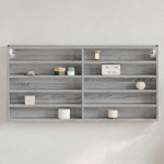 Vitriinkapp, hall sonoma tamm, 100x8,5x50 cm, tehispuit
