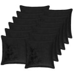 Diivanipadi 12 pcs houten must 45 x 45 cm flanell