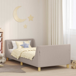 Laste voodiraam peatoega peaga helehall 80x200 cm boucl&eacute;
