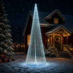 Led j&otilde;ulupuu 470 cm 1504 led-i k&uuml;lm valge teras roheline