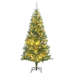 Kunstkuusk 300 ledi, j&otilde;ulukuulide ja lumiste okstega, 240 cm