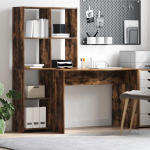 Laud riiuliga suitsetatud tamm 138,5 x 55 x 143 cm tehispuit