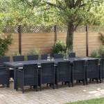 Aia s&ouml;&ouml;gilaudade komplekt 15 pcs antratsiit polt rattan