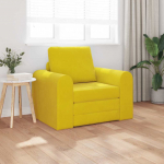 Diivanvoodi kollane 98 x 71 x 83 cm samet