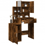 Tualettlaud kappidega, suitsutatud tamm, 80x35x132 cm