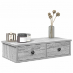 Seinariiul sahtlitega, hall sonoma tamm, 60x28x15 cm, tehispuit